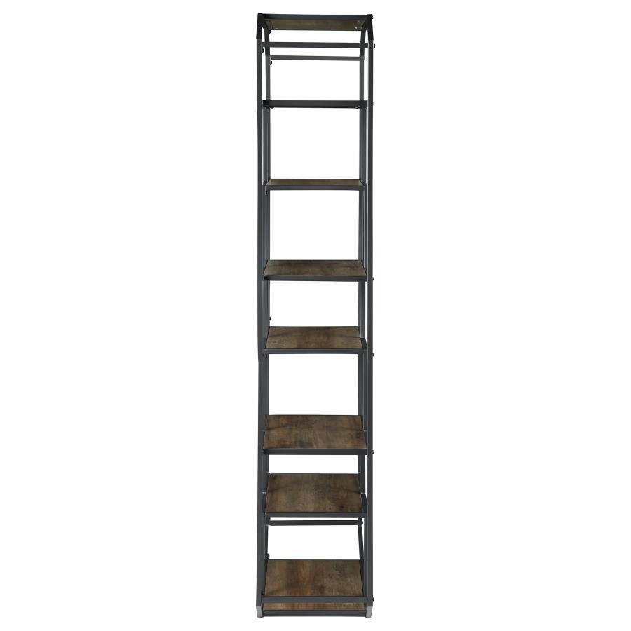 Coaster Fine Furniture Leland - 6-Shelf Bookshelf - Rustic Brown | Meri Furniture