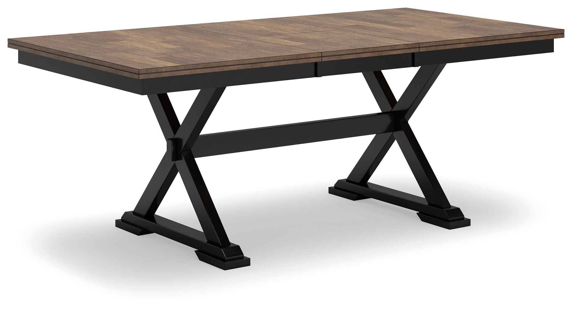 Signature Design by Ashley® Wildenauer - Brown / Black - Rectangular Dining Extension Table | Meri Furniture