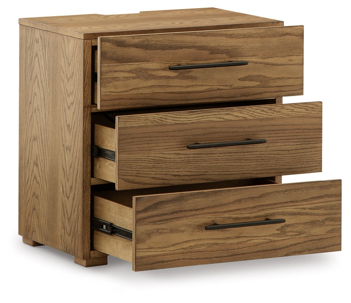 Signature Design by Ashley® Dakmore - Brown - Three Drawer Night Stand | Meri Furniture
