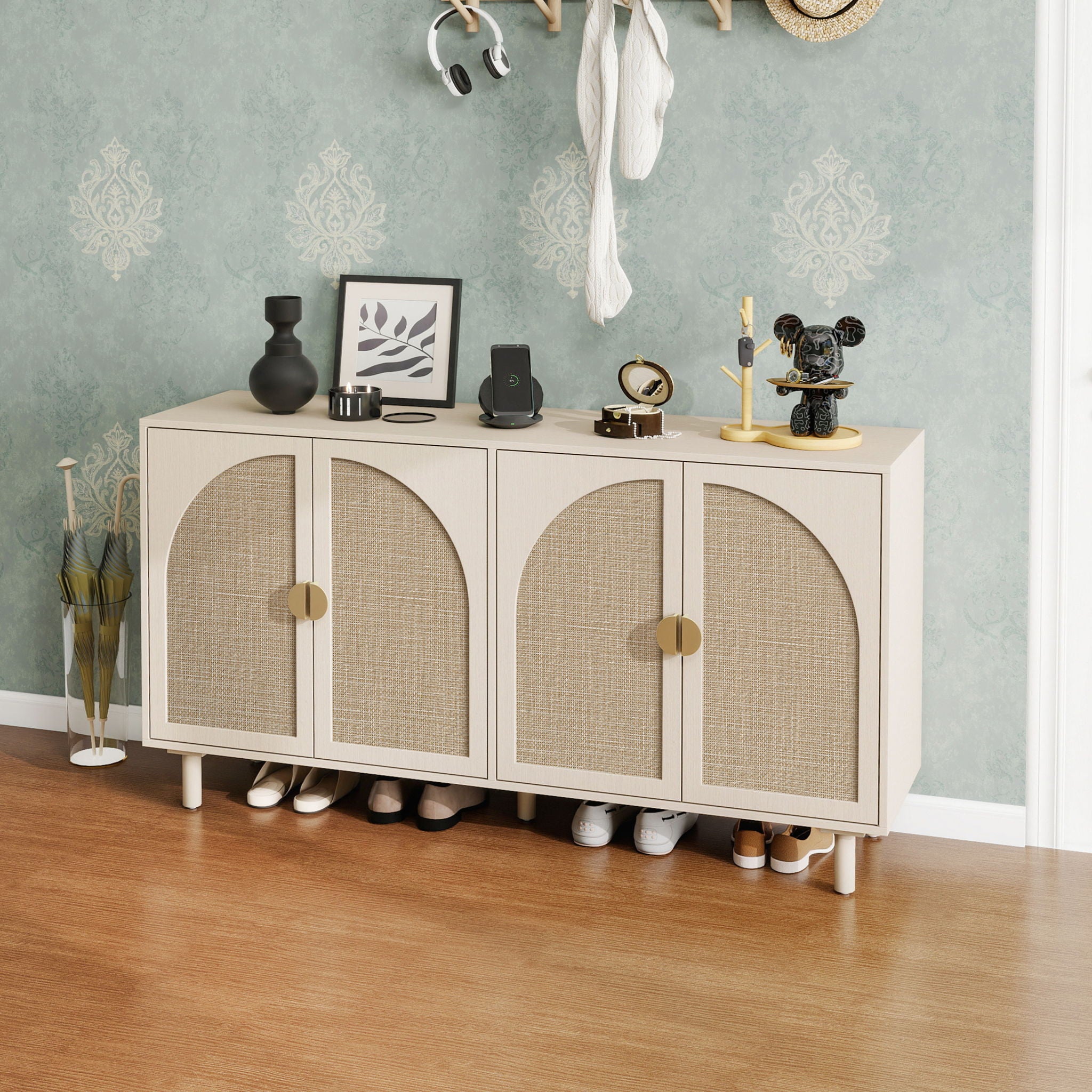 4 Door Cabinet, Customizable Storage System