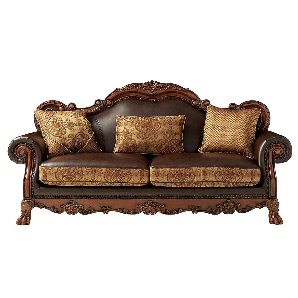 ACME Dresden - Sofa - Bone PU & Gold Patina | Meri Furniture