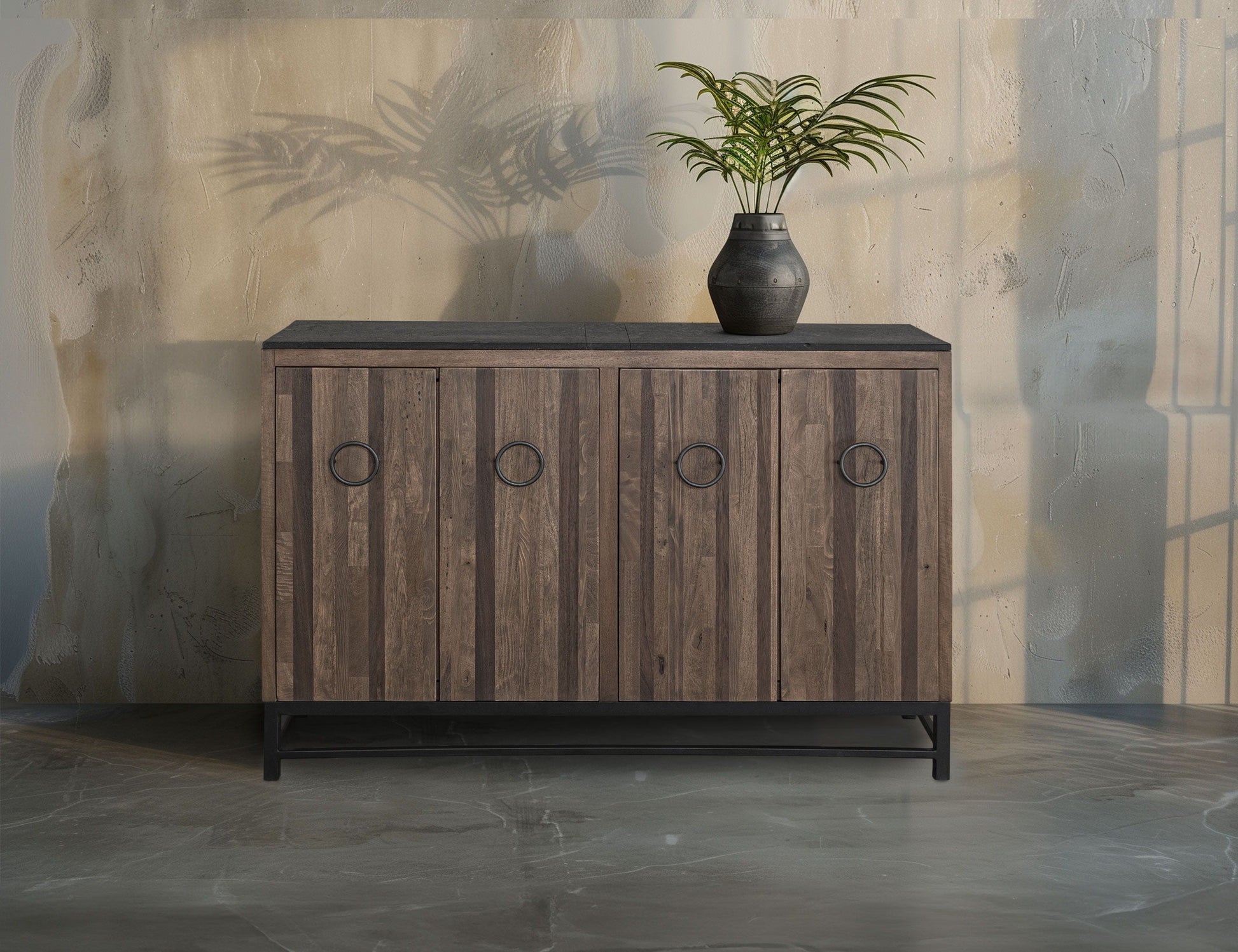 International Furniture Direct Ebano - Console - Brown | Meri Furniture