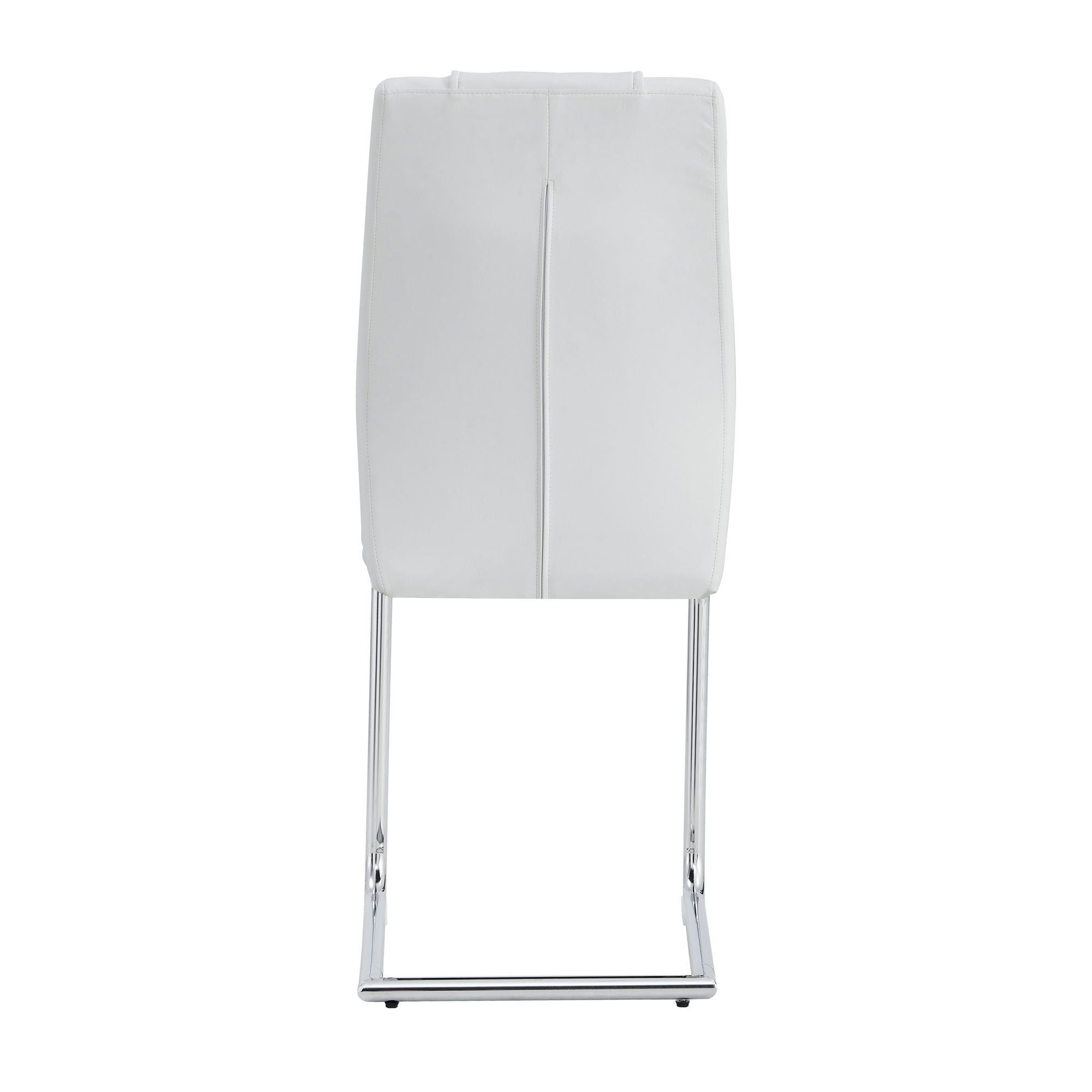 Modern Dining Chairs With Padded Seat, Metal Legs