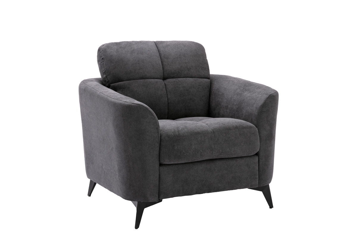 Callie 39"W Gray Woven Fabric Chair