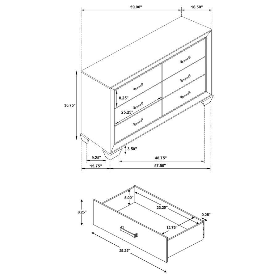 Kauffman - 6-Drawer Dresser