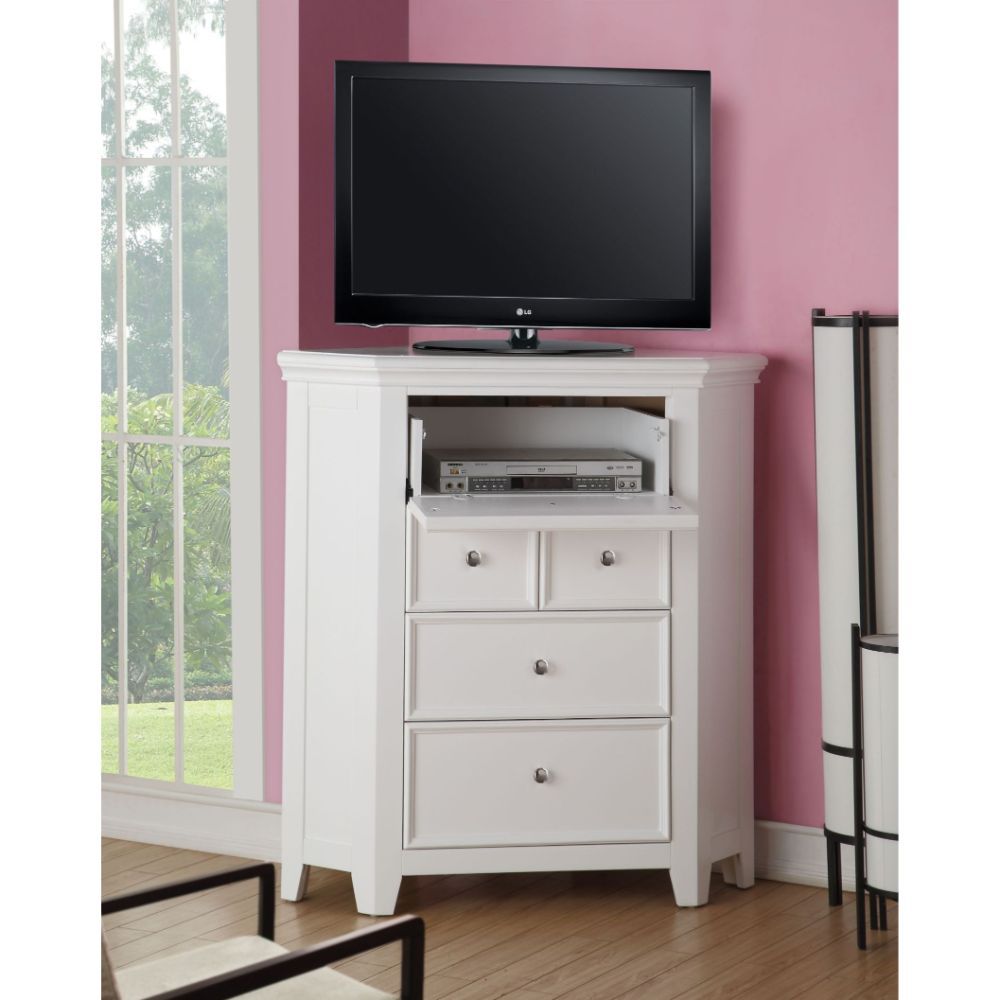 ACME Lacey - TV Stand - White | Meri Furniture
