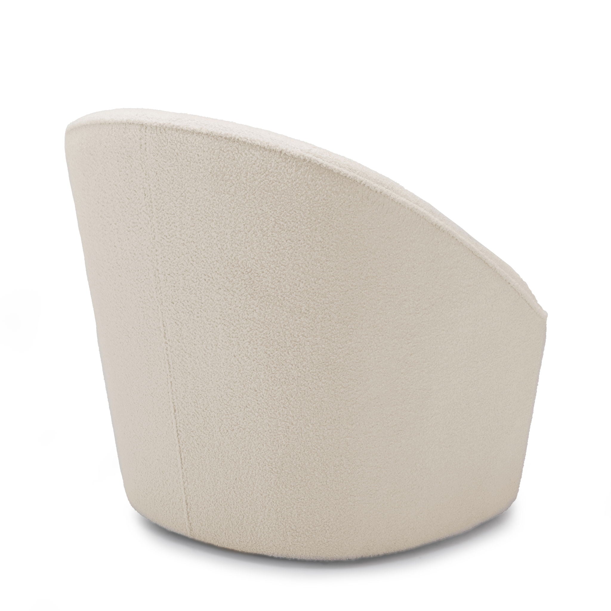 Anson - Swivel Chair With Soft Rounded Back - Off White
