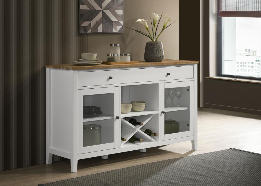 Coaster Fine Furniture Hollis - 2 Door Dining Sideboard Buffet Storage Cabinet - White | Meri Furniture