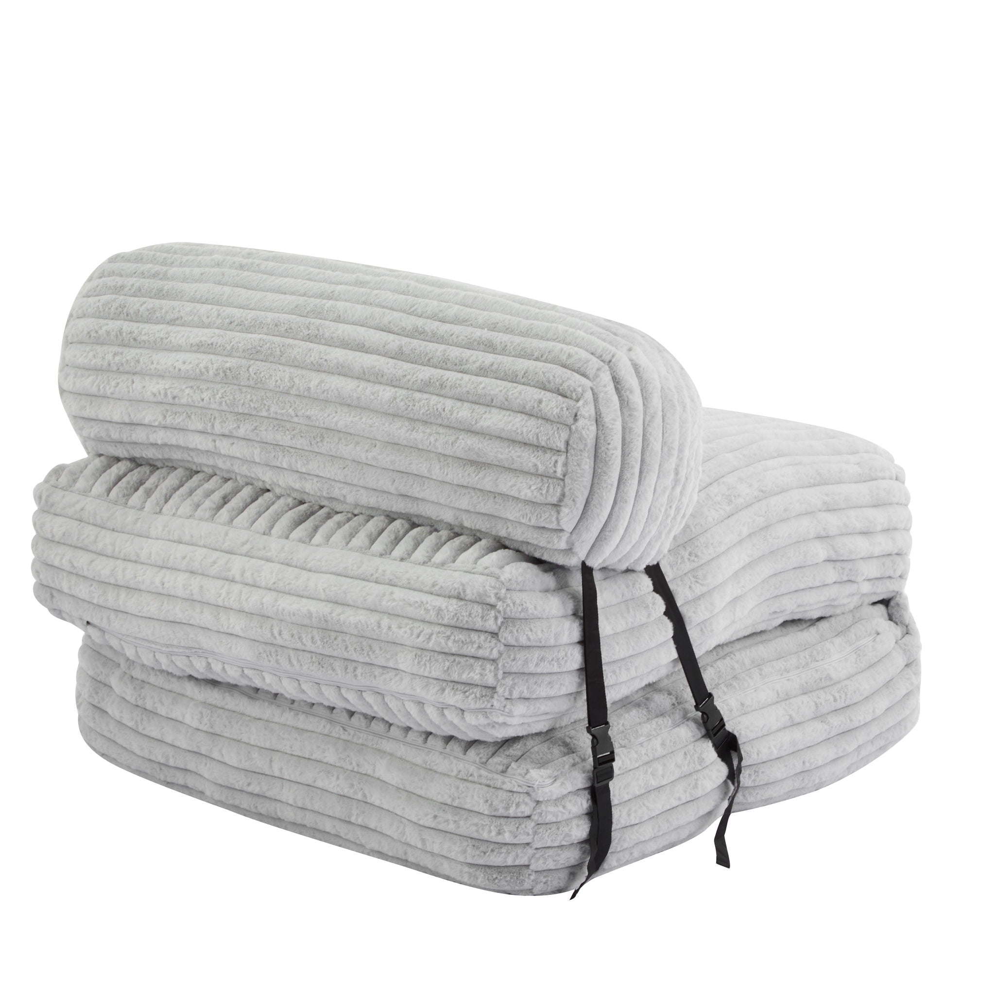 Latina - Indoor Foldbable Bean Bag Lounge Chair - Light Gray