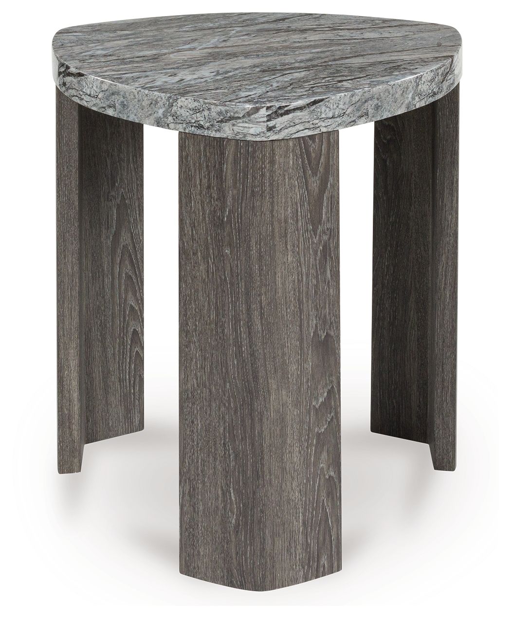 Signature Design by Ashley® Surmour - Gray / Brown - Triangle End Table | Meri Furniture