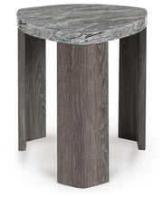 Signature Design by Ashley® Surmour - Gray / Brown - Triangle End Table | Meri Furniture