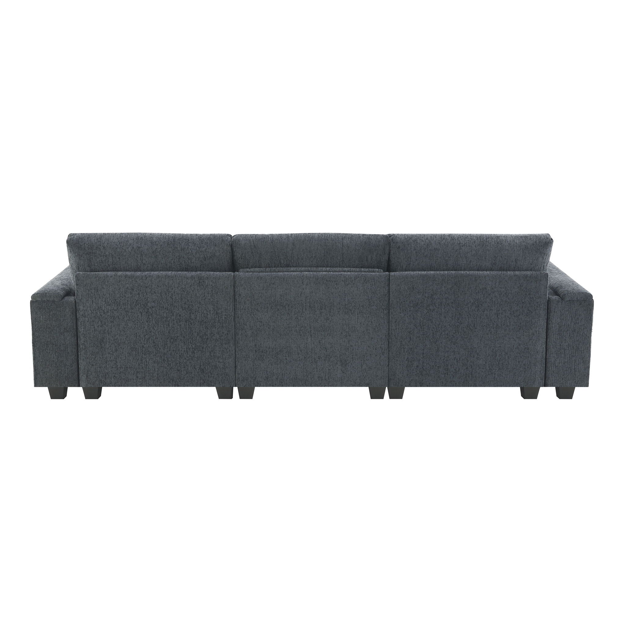 Sectional With Bluetooth Speaker Comfy Cloud Couch Set With Drop Down Table Cup Holders, USB Charger Storage Armrest Wide Seat Sofa