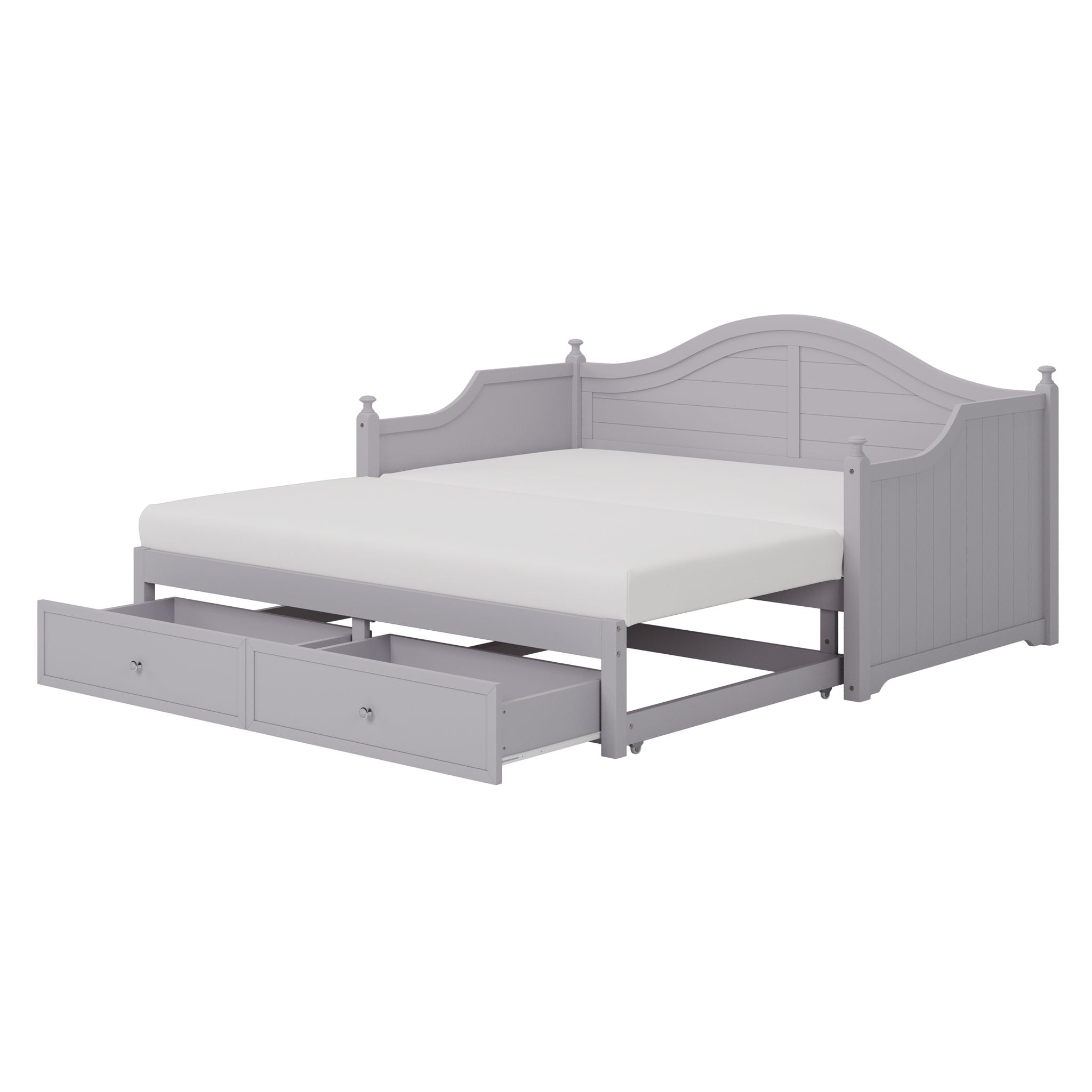 Daybed With Extendable Trundle And Storage Drawers