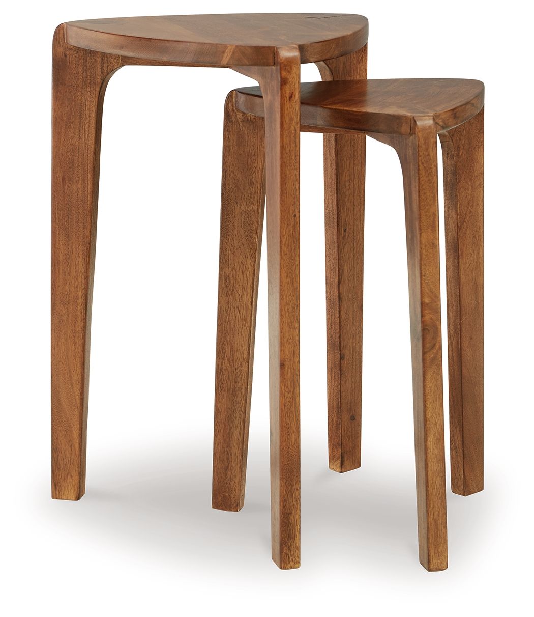 Signature Design by Ashley® Brynnleigh - Medium Brown - Accent Table Set (Set of 2) | Meri Furniture