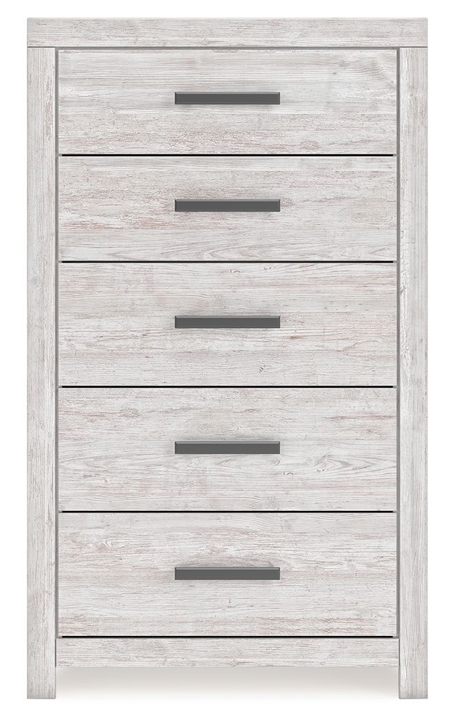 Signature Design by Ashley® Cayboni - Whitewash - Five Drawer Chest | Meri Furniture