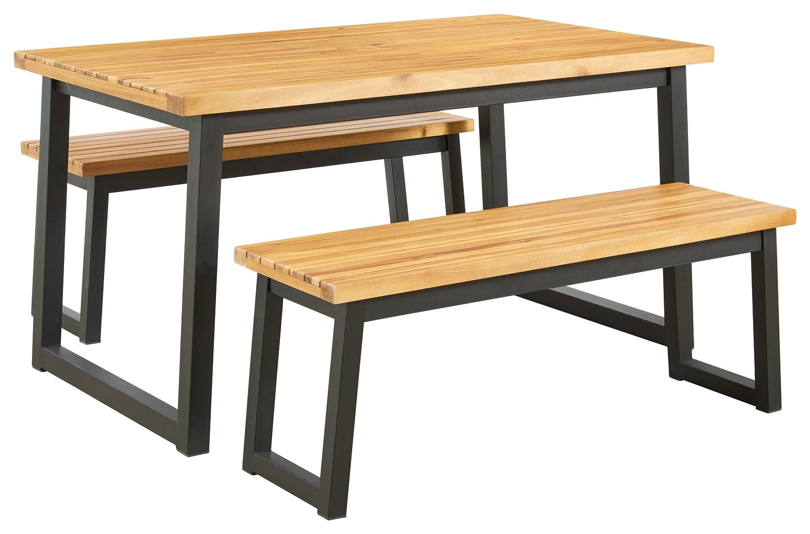 Ashley Furniture Town - Brown / Black - Dining Table Set (Set of 3) | Meri Furniture
