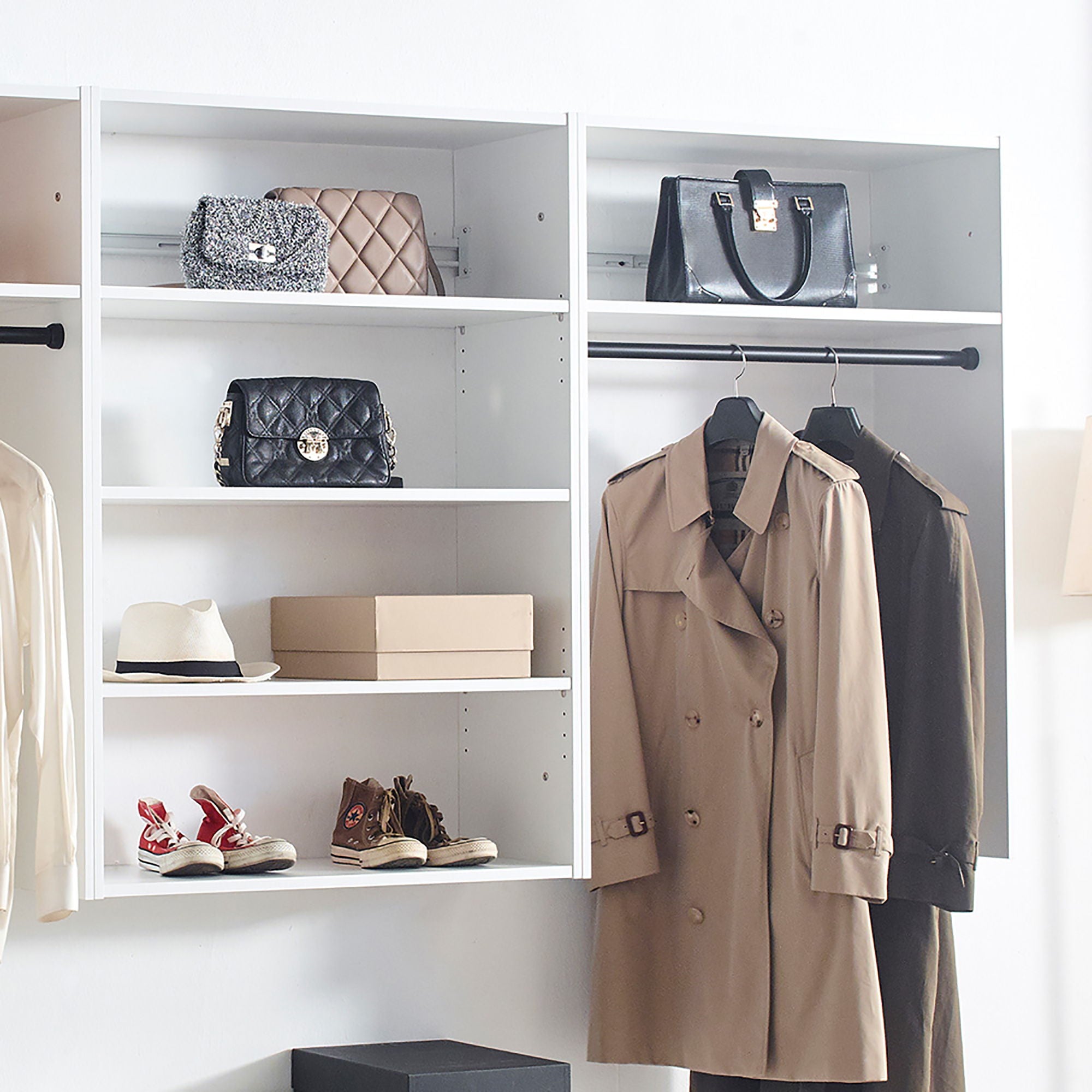 Devi - Wall Mounted Closet System With Modular Units
