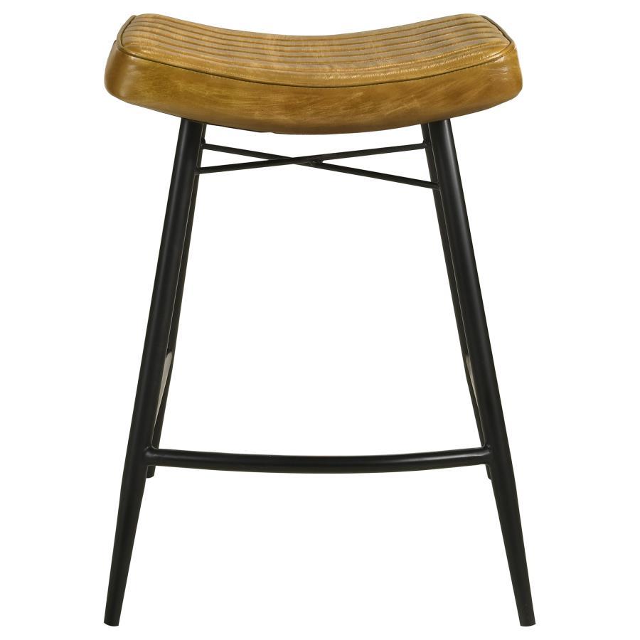 Coaster Fine Furniture Bayu - Leather Upholstered Counter Stool (Set of 2) | Meri Furniture