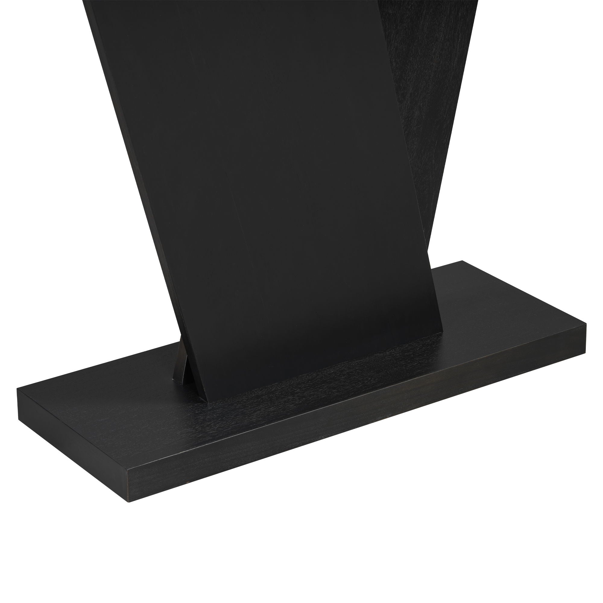 Console Table With V Shape Base, Sculptural Entryway Accent