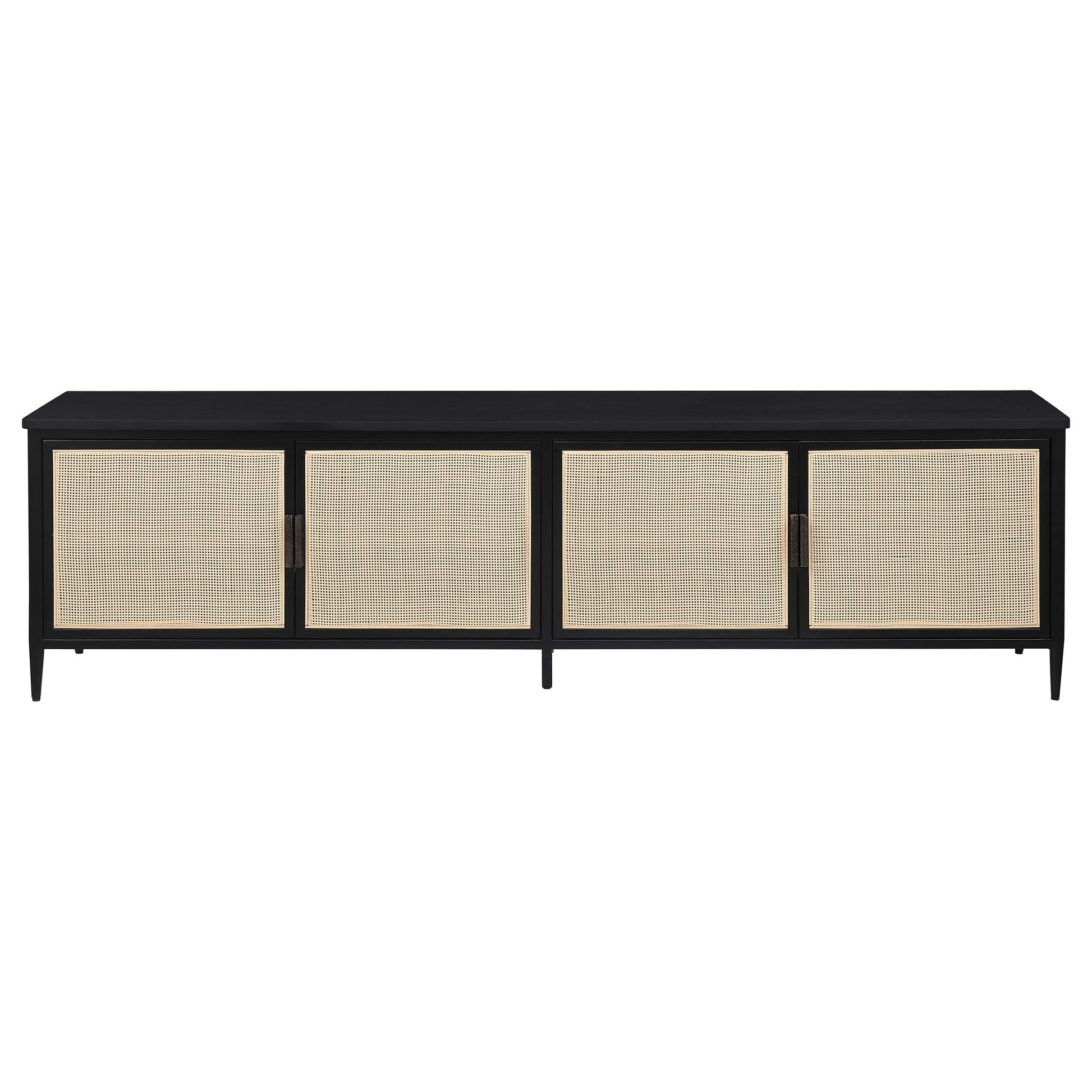 Coaster Fine Furniture Amherst - 4-Door 78" Metal TV Stand Media Console - Black | Meri Furniture
