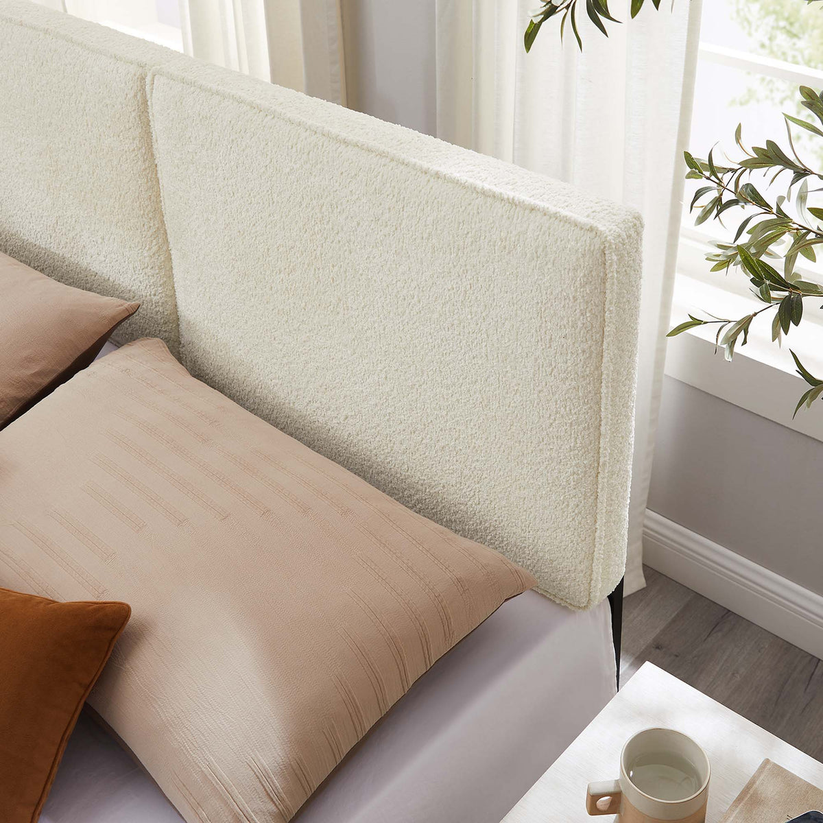 Lindee Boucle Fabric King Headboard by Modway