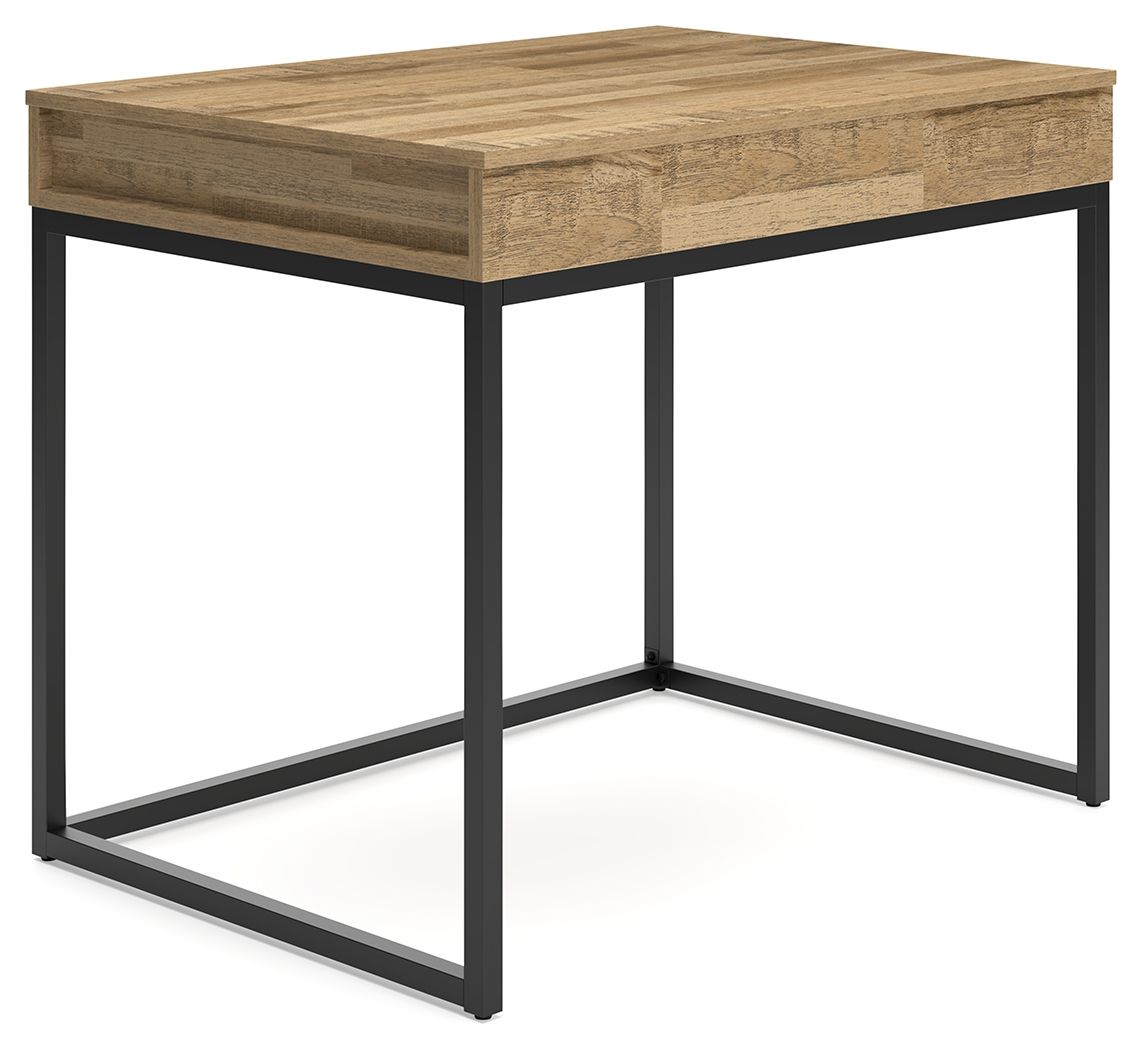 Signature Design by Ashley® Gerdanet - Light Brown / Black - Home Office Lift Top Desk | Meri Furniture