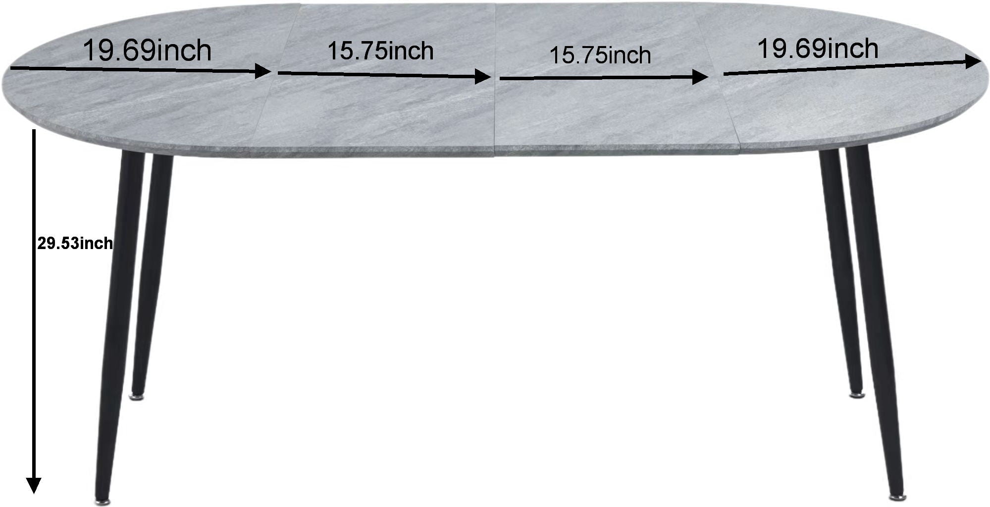 Extensible Table, Dining Table, Office Table, Coffee Table Metal Leg