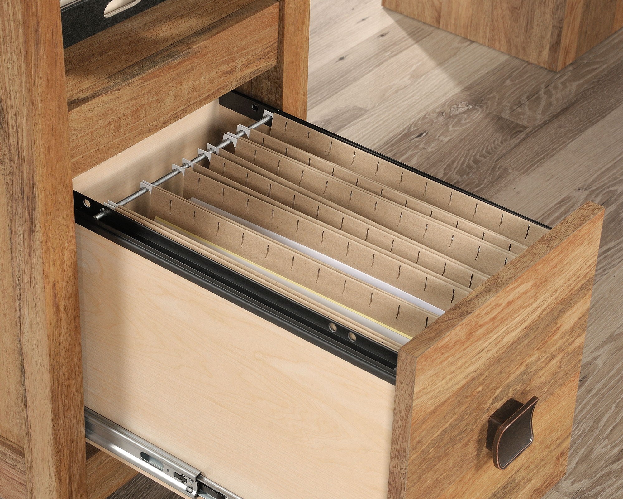 L-Shaped Desk in Sindoori Mango