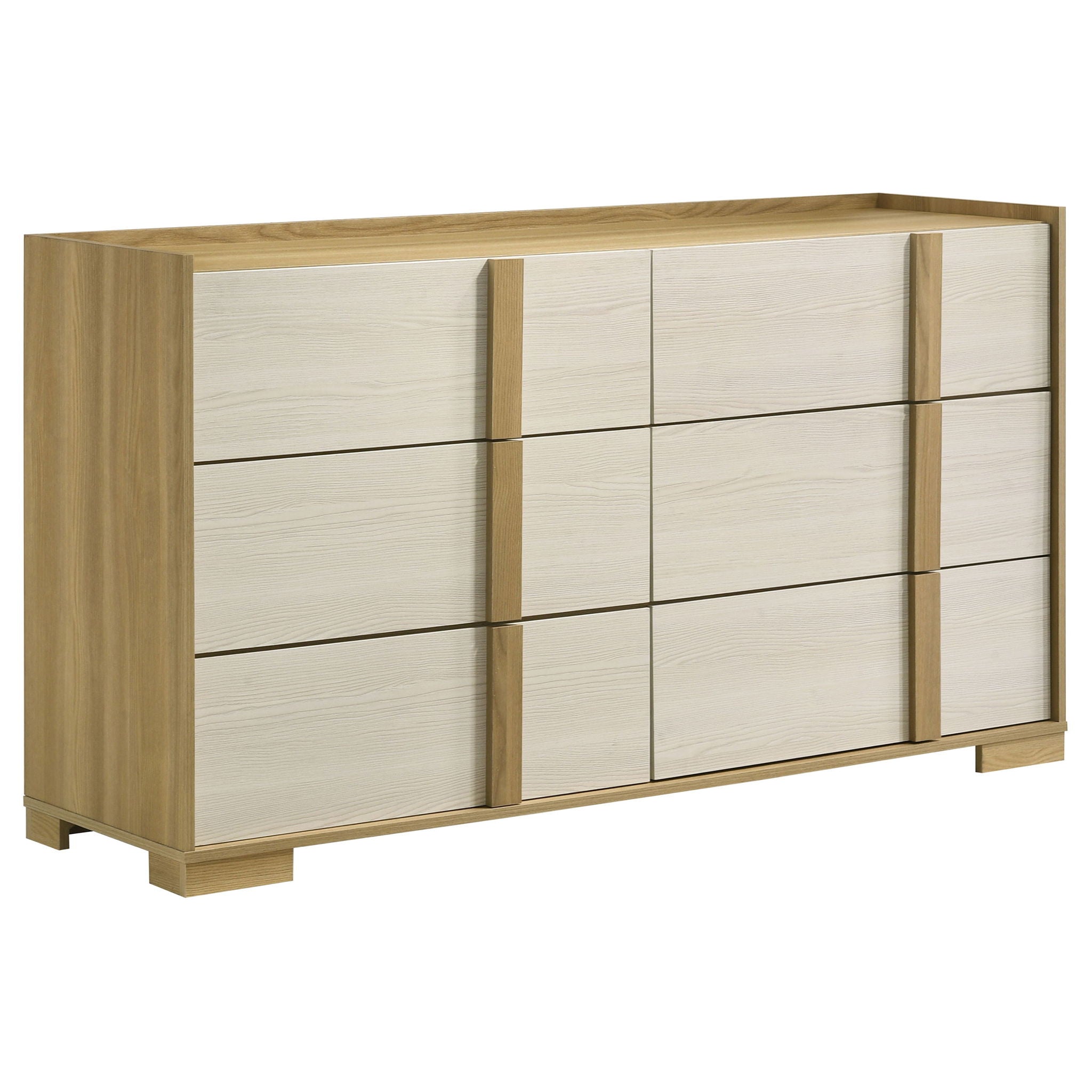 Lincoln - 4 Piece Queen Bedroom Set With LED Lighting - Natural