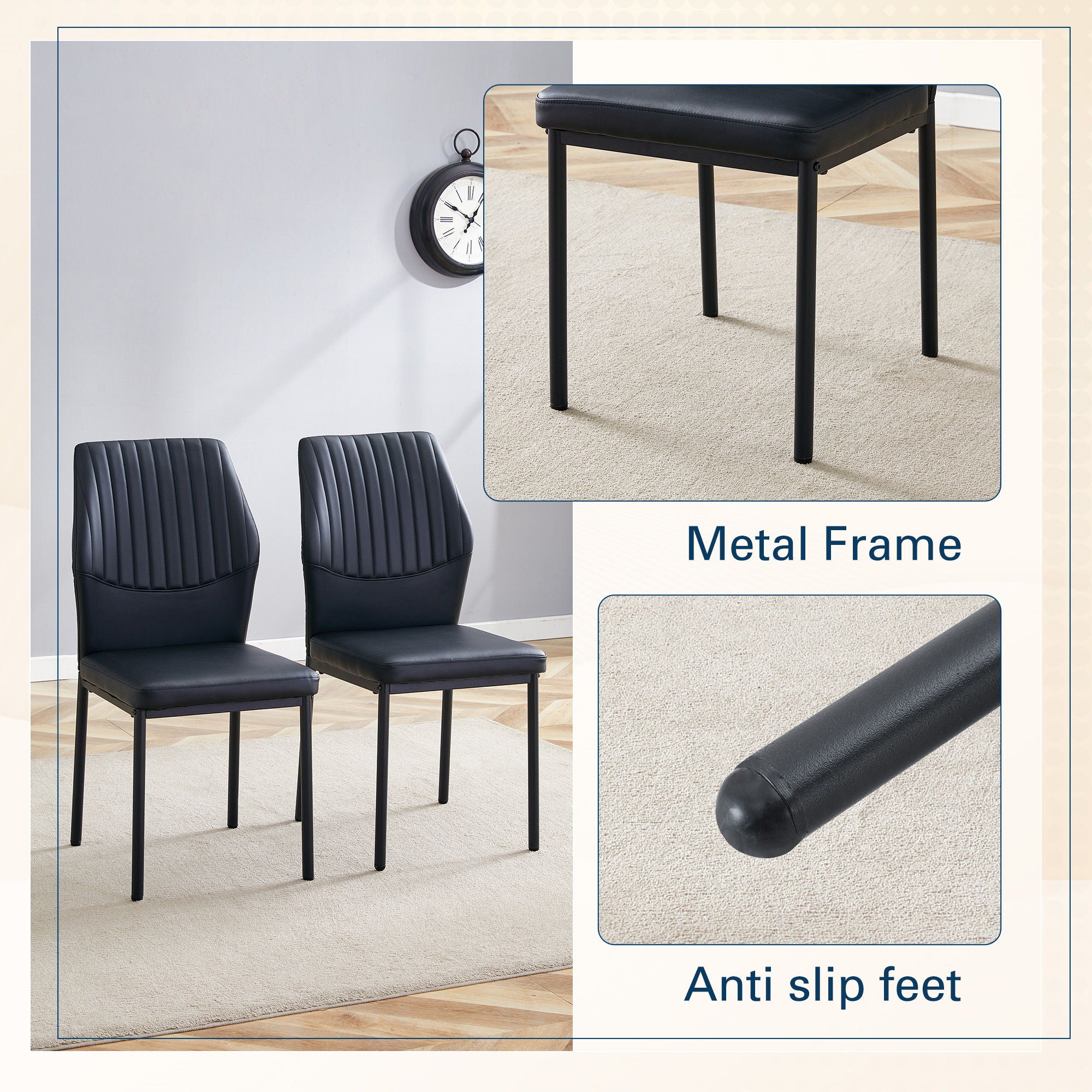 Luxury Simple Chair With Metal Leg