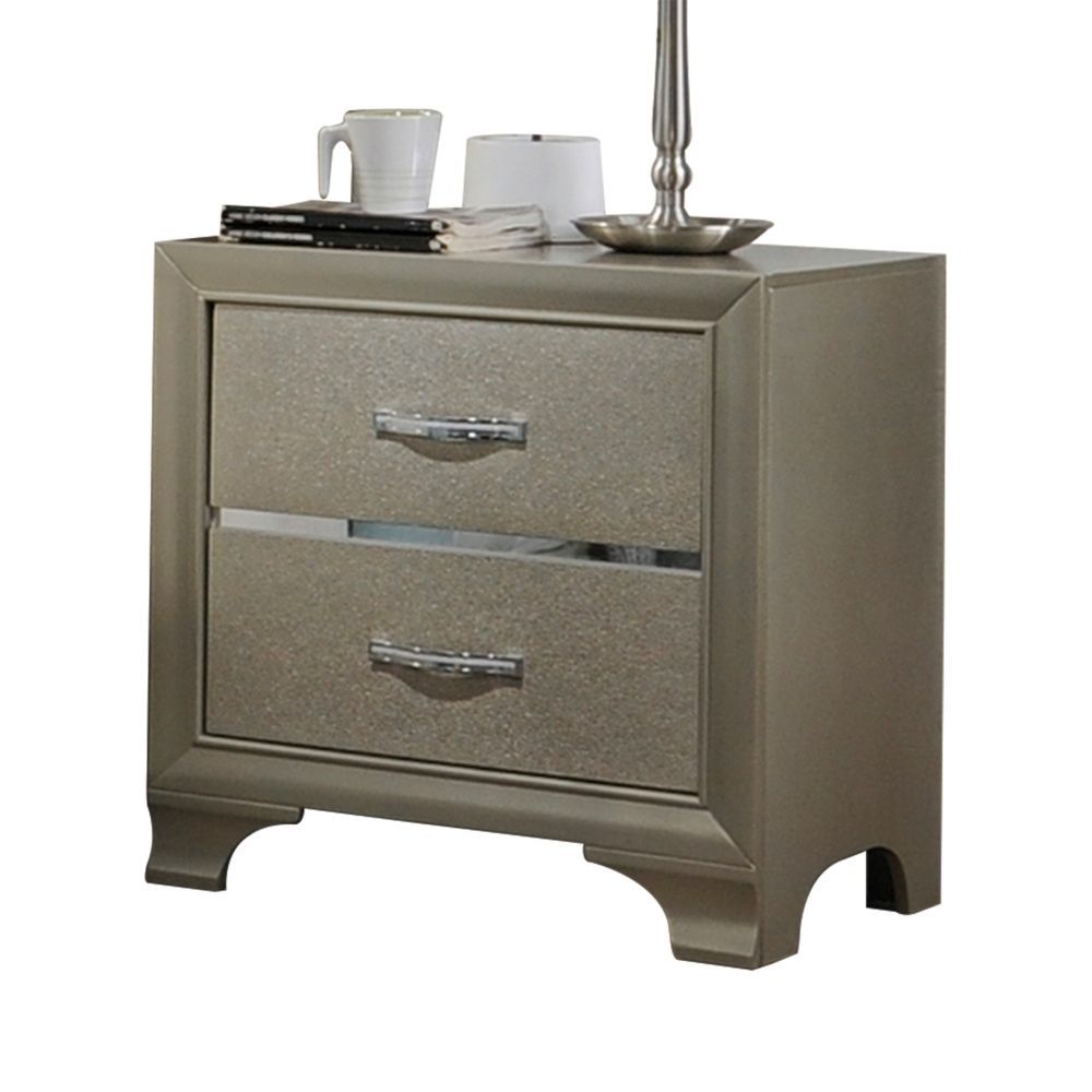 ACME Carine - Nightstand - Champagne | Meri Furniture