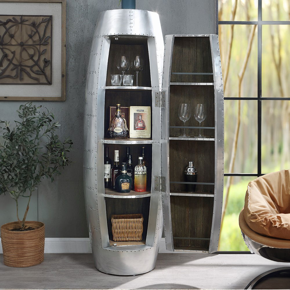 ACME Brancaster - Cabinet - Pearl Silver | Meri Furniture