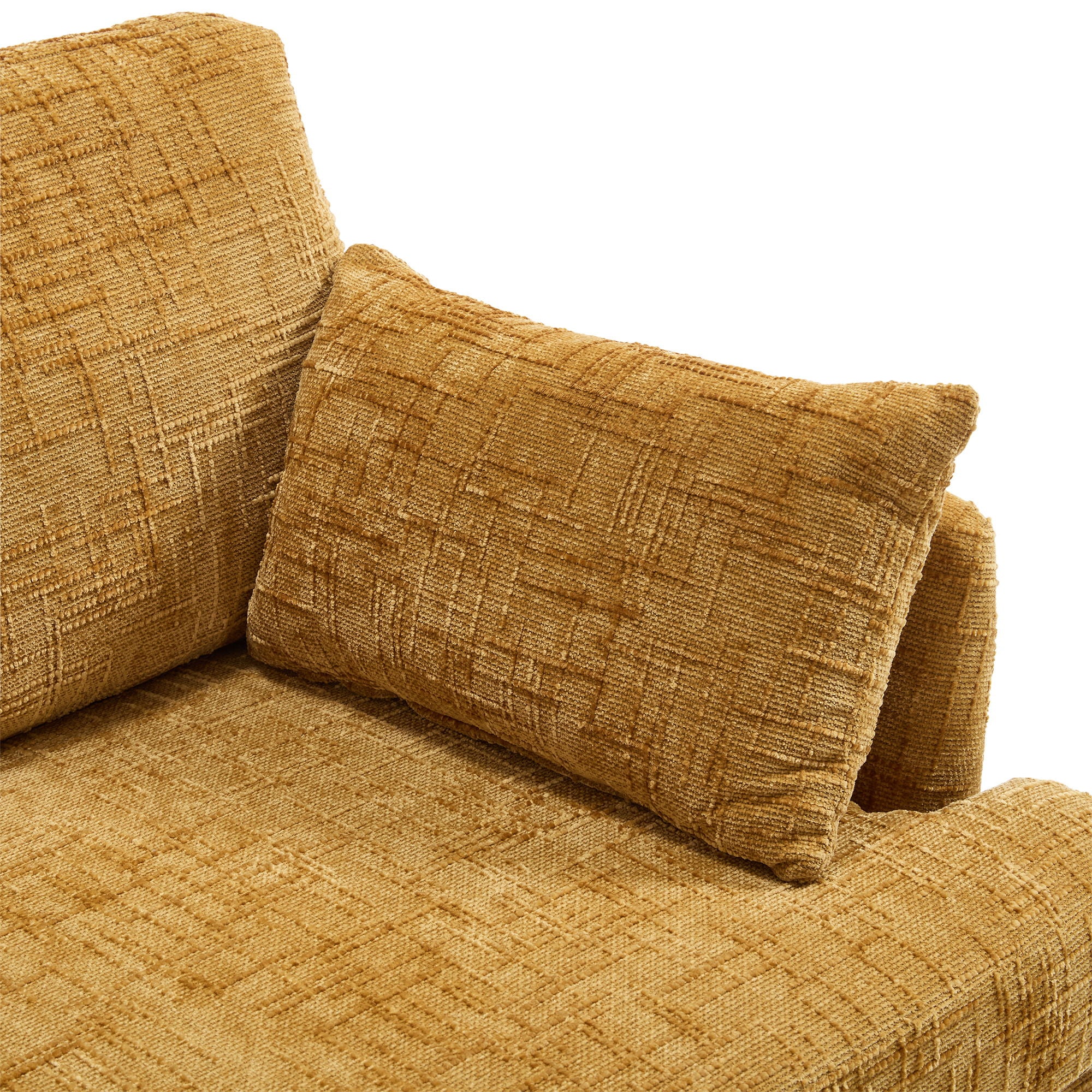 Chenille 2 Seater Sofa With LED Light, USB Charging Port, And Storage Bag