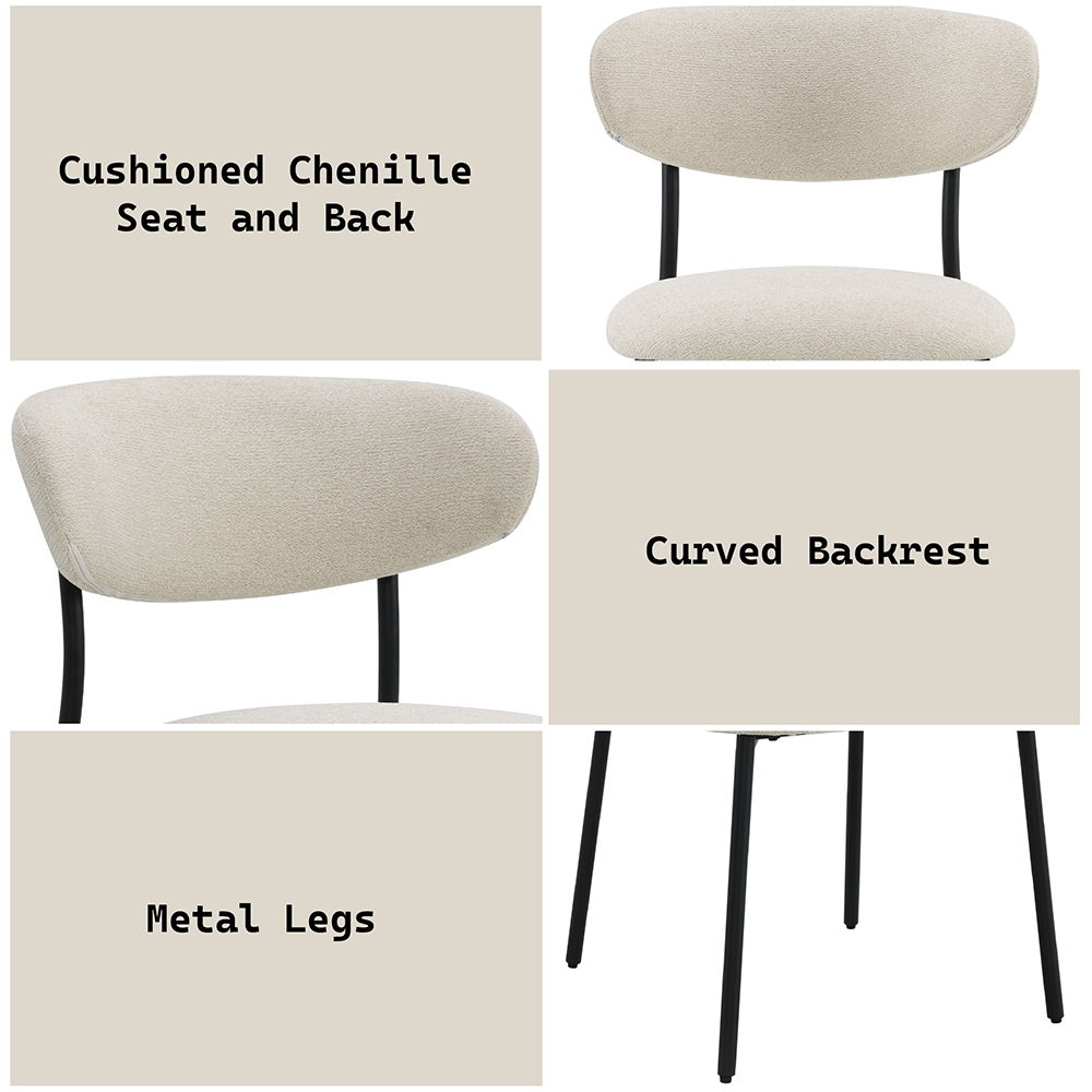 Jirina - Side Chair Set of 2) - Beige Chenille