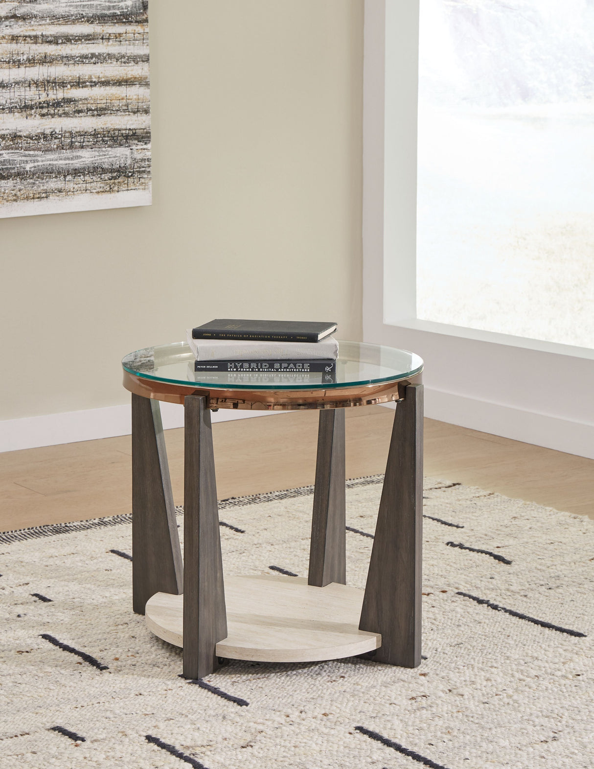 Signature Design by Ashley® Frazwa - Multi - Round End Table | Meri Furniture