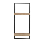 Wall Shelf With Two Shelves - Black Brown