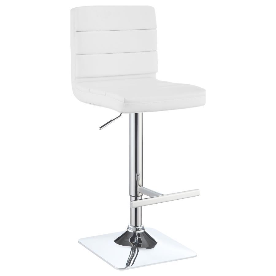 Coaster Fine Furniture Bianca - Square Upholstered Adjustable Bar Stools (Set of 2) | Meri Furniture