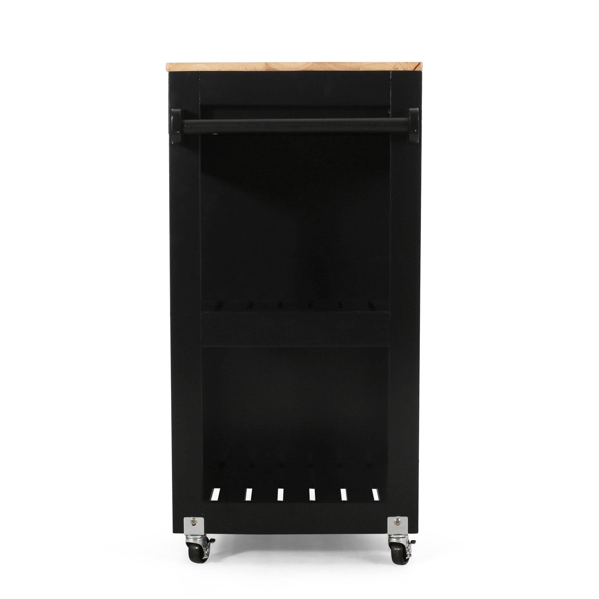 Lanier - Kitchen Cart With Wheels - Black