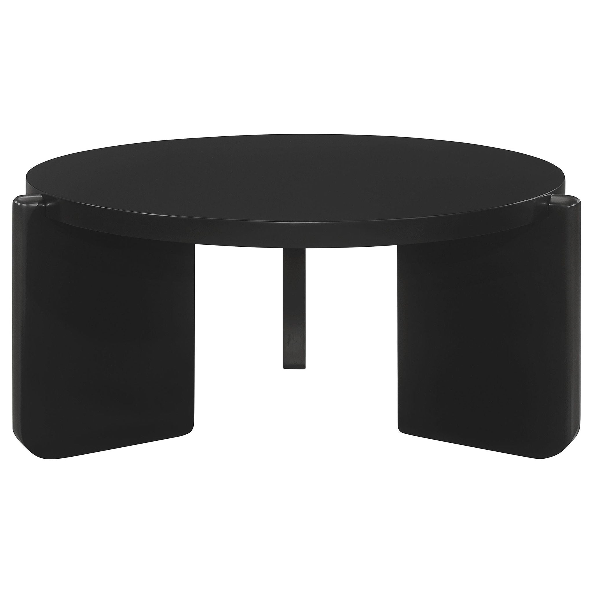 Cordova 2-piece Solid Wood Coffee and End Table Set Black