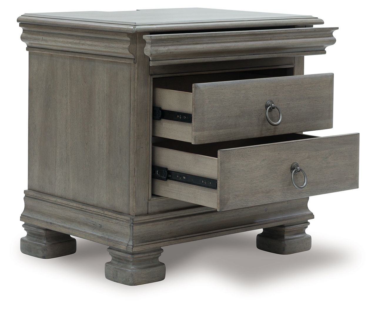 Signature Design by Ashley® Lexorne - Gray - Three Drawer Night Stand | Meri Furniture