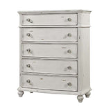 Jaqueline - Chest - Light Gray Linen & Antique White Finish