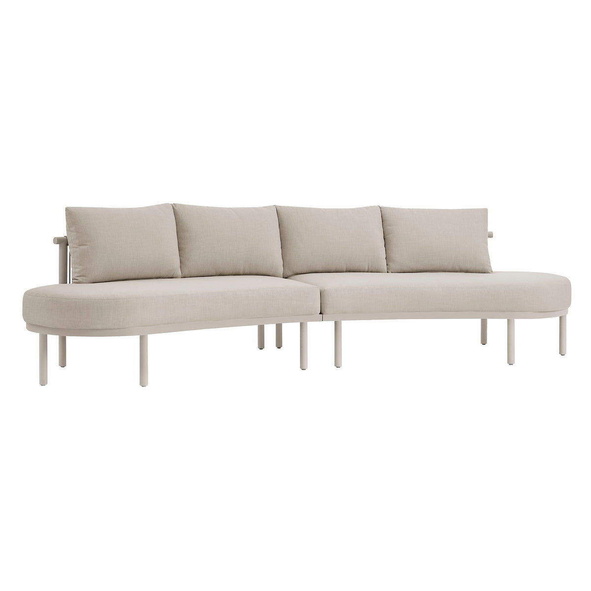 Porta 2 Piece Outdoor Patio Aluminum Modular Sofa by Modway