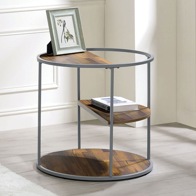 Furniture of America Orrin - End Table - Gray / Walnut | Meri Furniture
