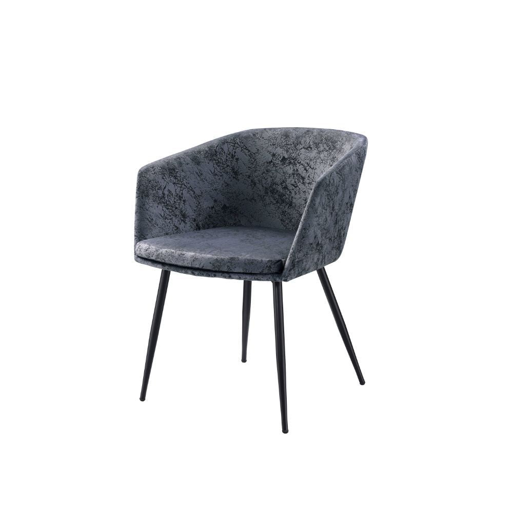 ACME Taigi - Chair & Table - Gray Velvet & Black | Meri Furniture