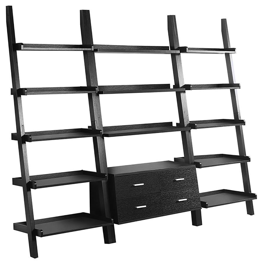 Coaster Fine Furniture Colella - 3 Piece Storage Ladder Bookshelf Set - Cappuccino | Meri Furniture