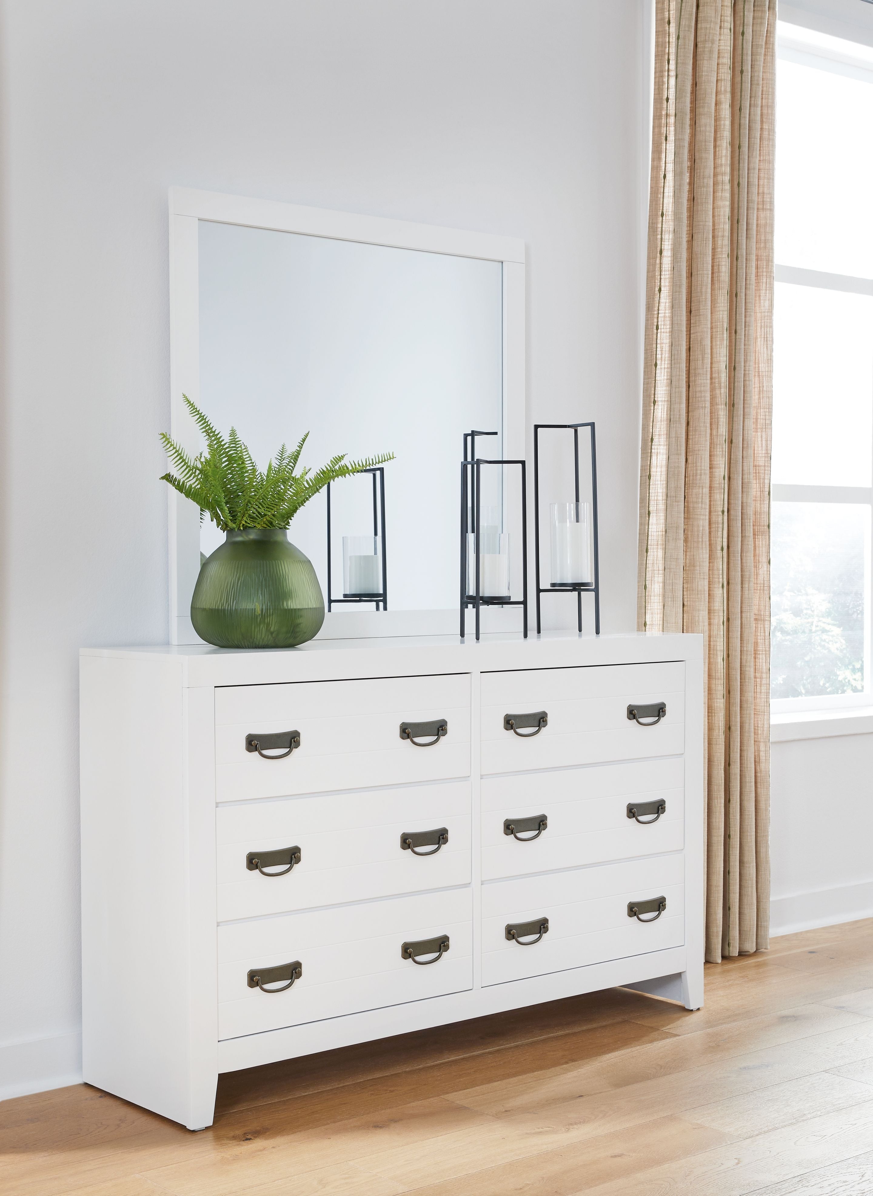Signature Design by Ashley® Binterglen - White - Dresser And Mirror | Meri Furniture