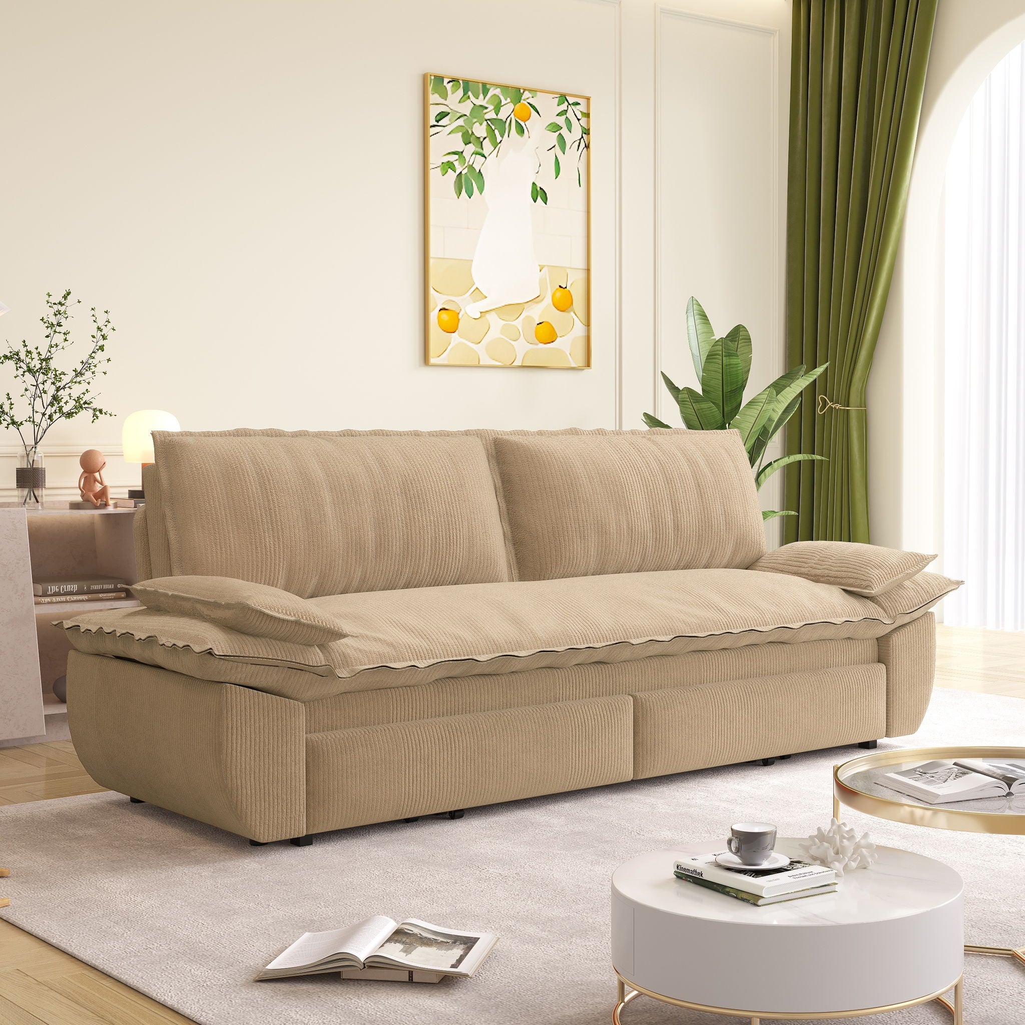 Queen Pull Out Sofa Bed, 3 In 1 Convertible Sleeper Sofa