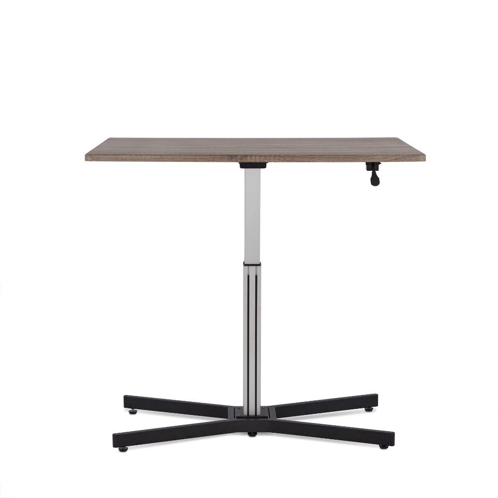 ACME Take a break and get out of the chair once in a while with the adjustable Inscho lift desk. The sturdy base and the large table top allow for plenty of room for working in both sitting or standing positions. | Meri Furniture
