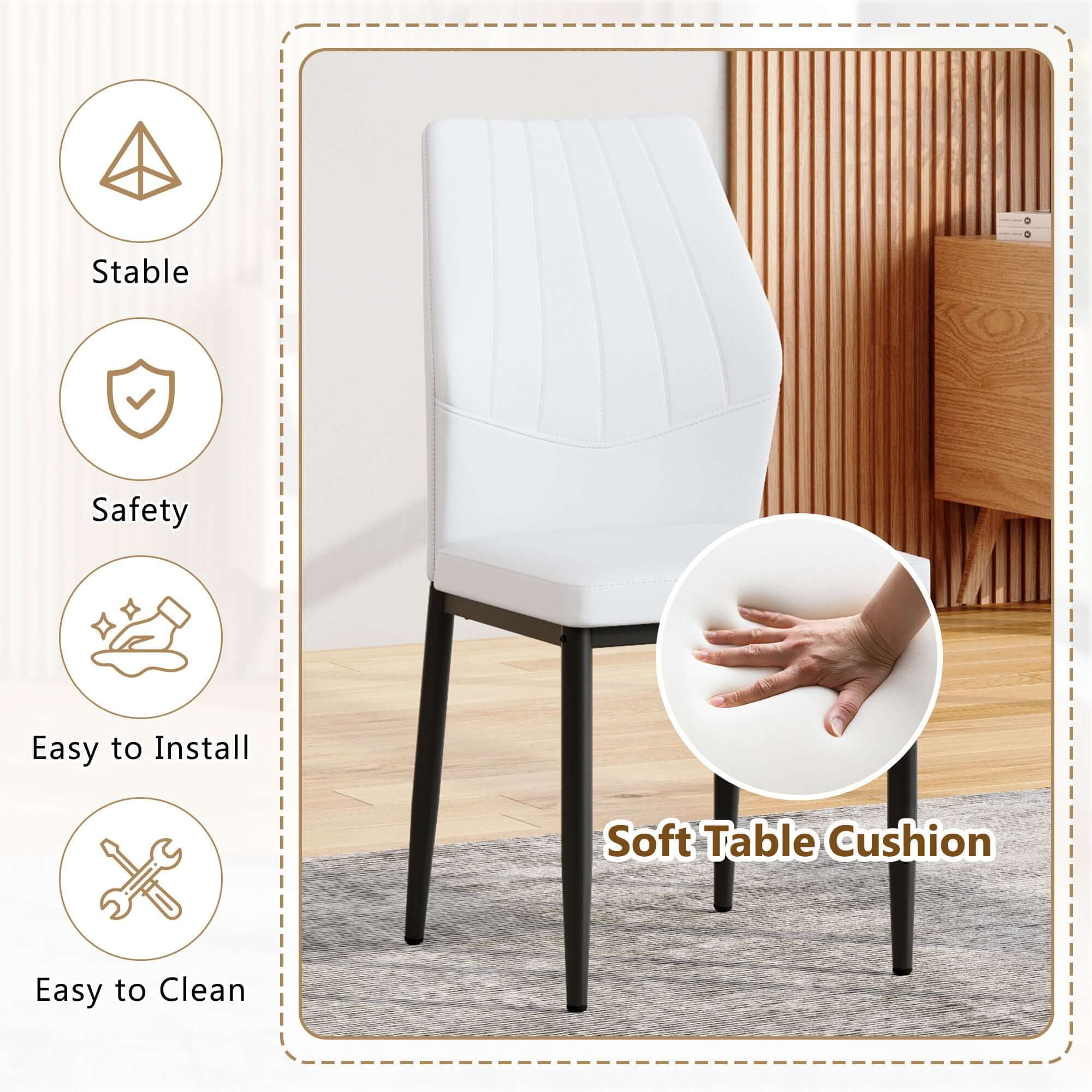 Dining Chairs With Shell Pattern, Comfort And Style