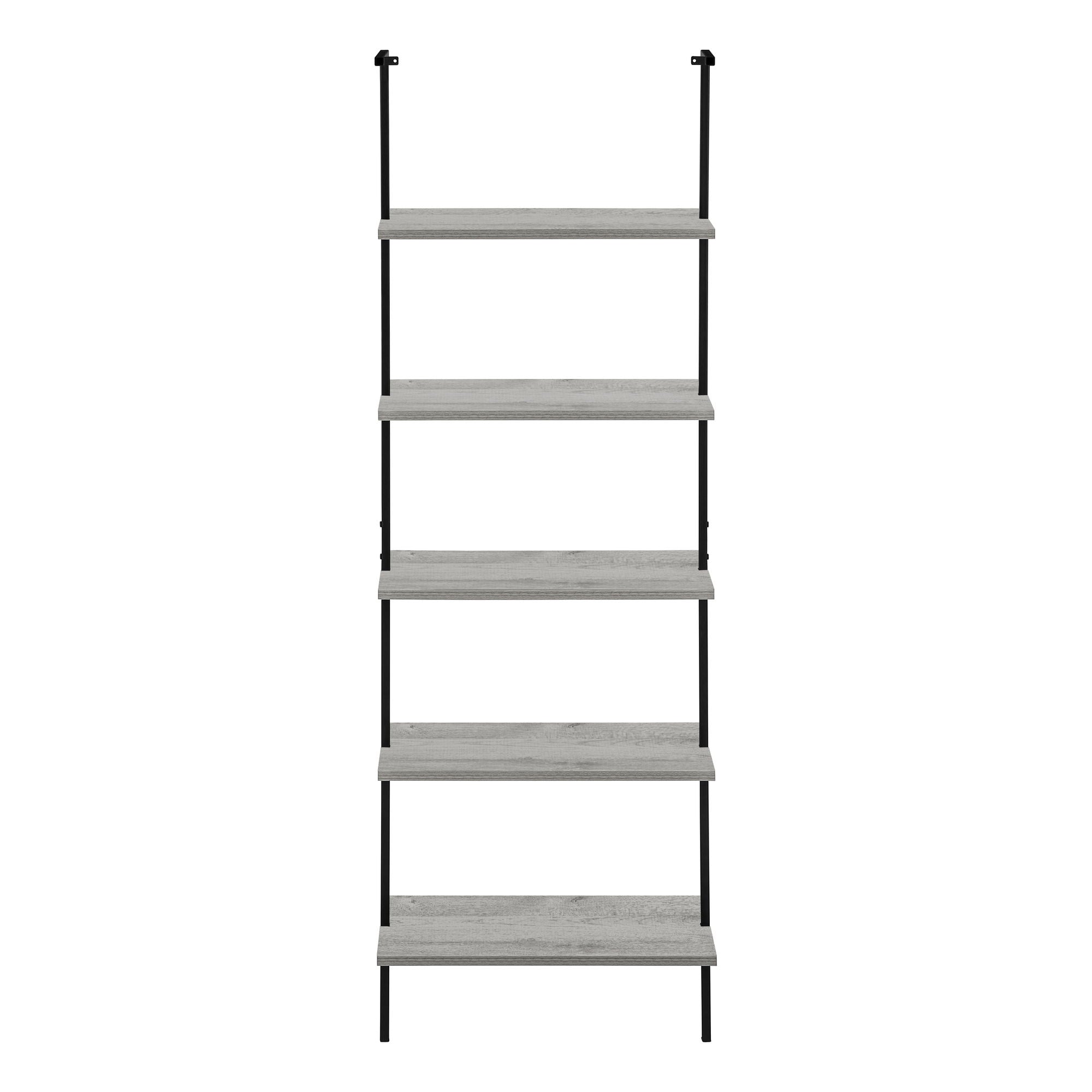 Bookshelf, Bookcase, Etagere, Ladder, 5 Tier, For Office, Marble Look Contemporary & Modern